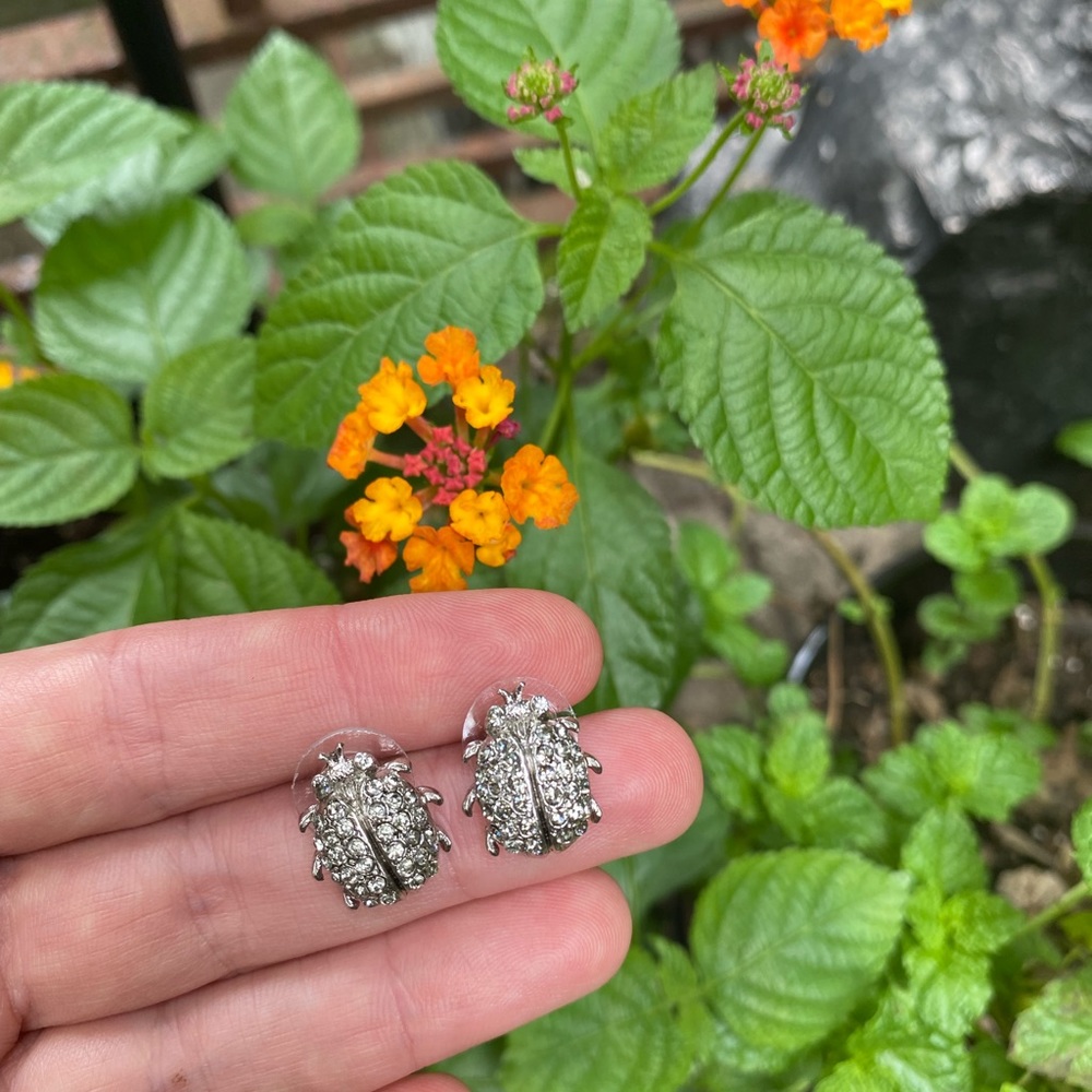 Oscar de la Renta Ladybug Earrings